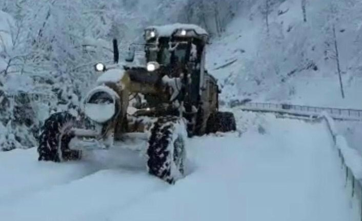 Giresun'da karla mücadele