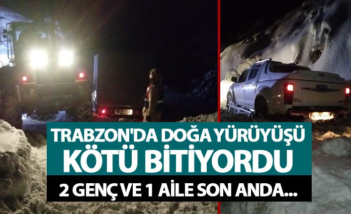 Trabzon'da doğa yürüyüşü kötü bitiyordu - Son anda...