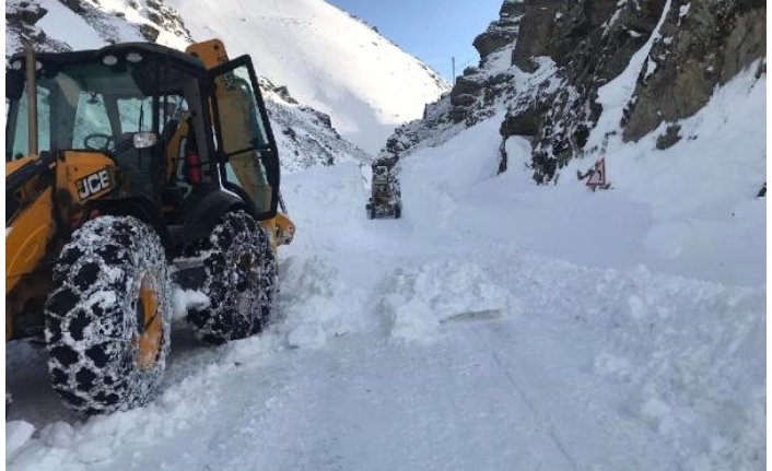 Gümüşhane'de çığ düşen yol ulaşıma açıldı