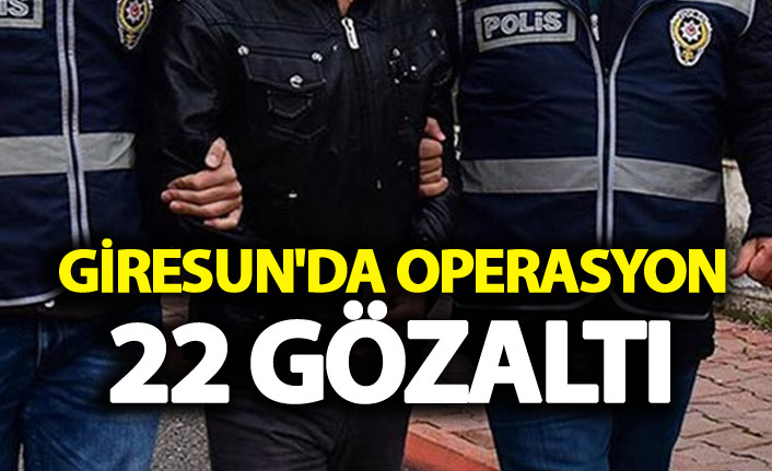 Giresun'da operasyon - 22 gözaltı