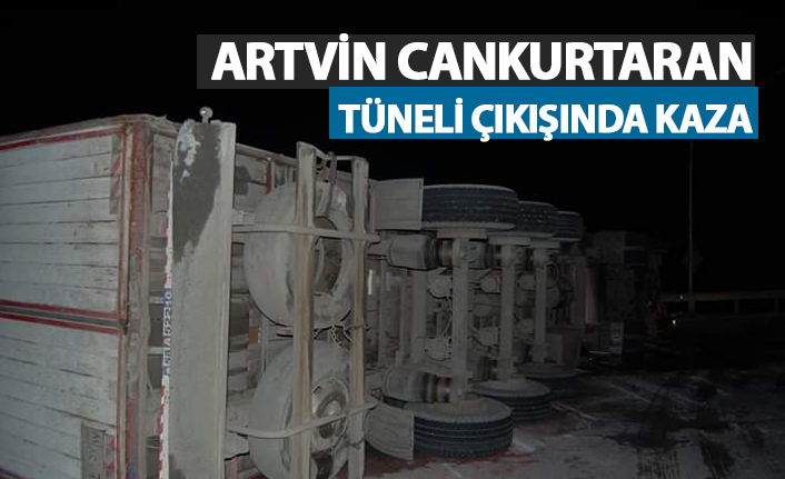 Artvin Cankurtaran Tüneli çıkışında kaza!