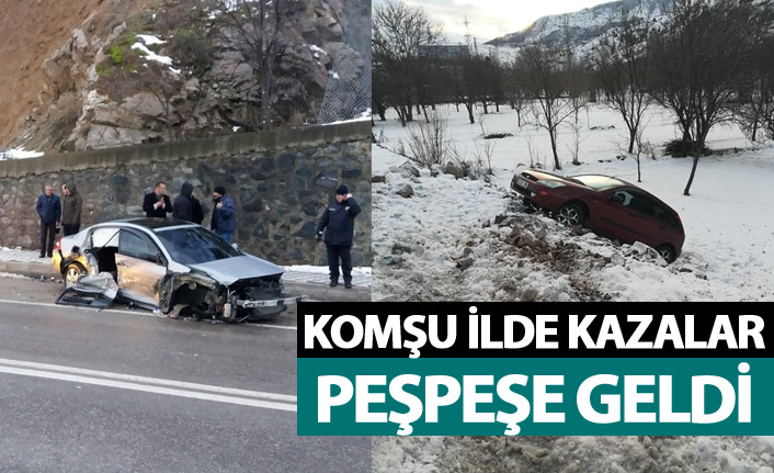 Trabzon'un komşu ilinde kazalar peşpeşe geldi