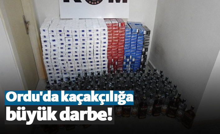 Ordu'da kaçakçılığa büyük darbe!