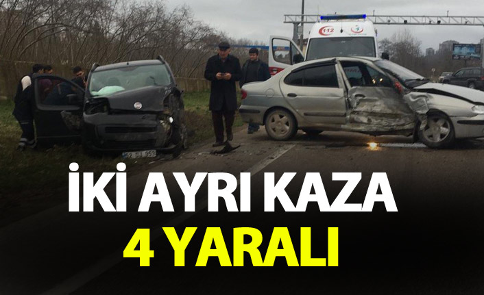 İki ayrı kaza - 4 Yaralı