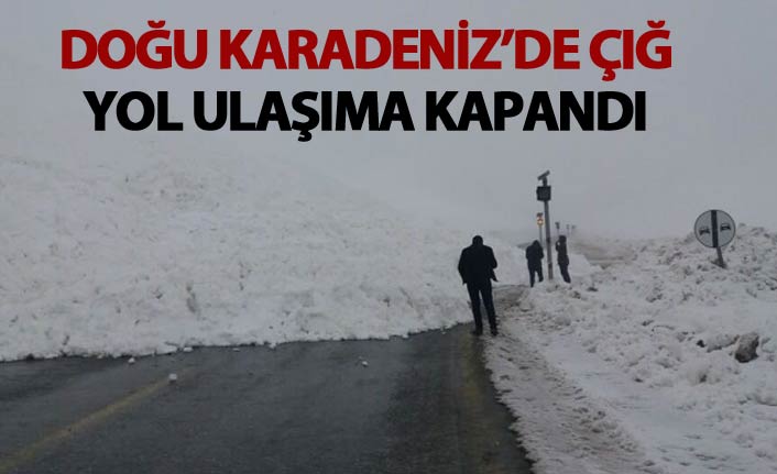 Giresun'da çığ - Yol trafiğe kapandı