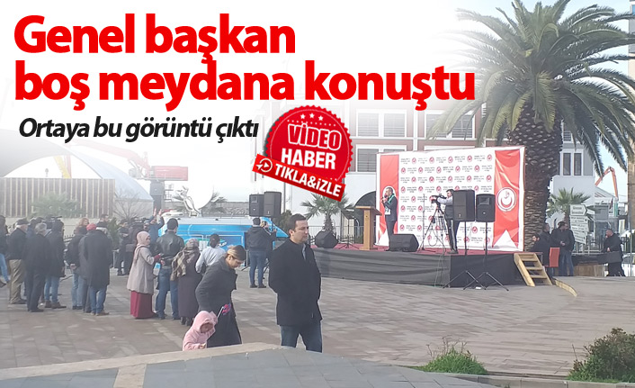 Osmanlı Partisi genel başkanı boş meydana seslendi