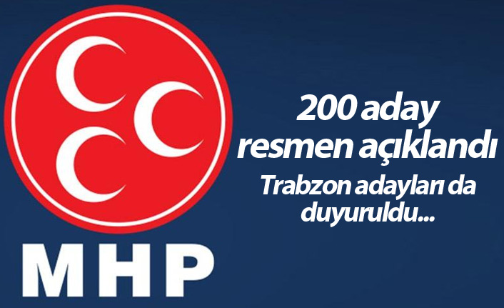 MHP 200 adayını açıkladı