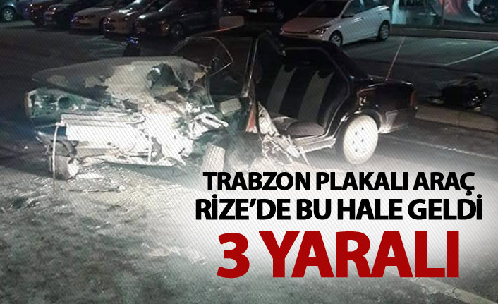 Rize'de kamyonet otomobil ile çarpıştı!