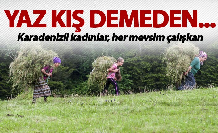 Karadenizli kadınlar, her mevsim çalışkan