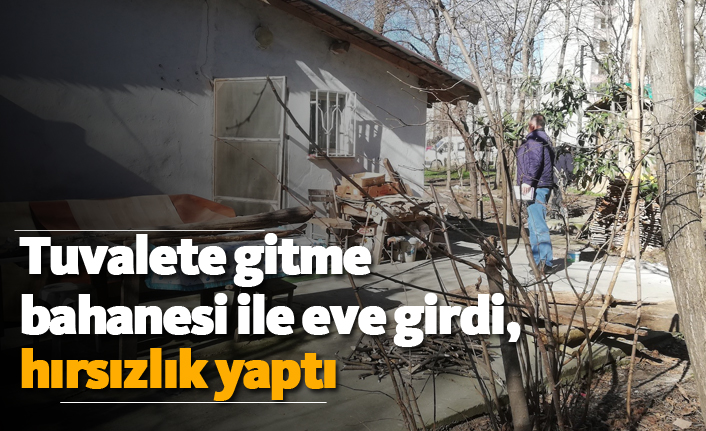 Tuvalete gitme bahanesi ile eve girdi, hırsızlık yaptı!