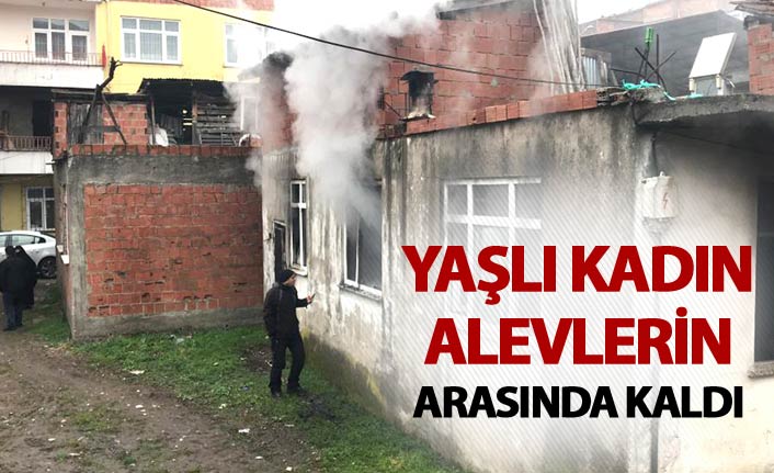 Korku dolu anlar - Yaşlı kadın alevlerin arasında kaldı