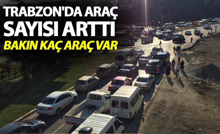 Trabzon'da araç sayısı arttı - Bakın kaç araç var