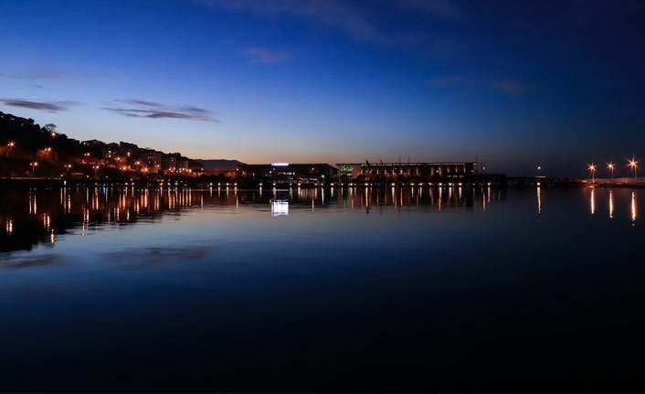 Samsun'da akşam manzarası