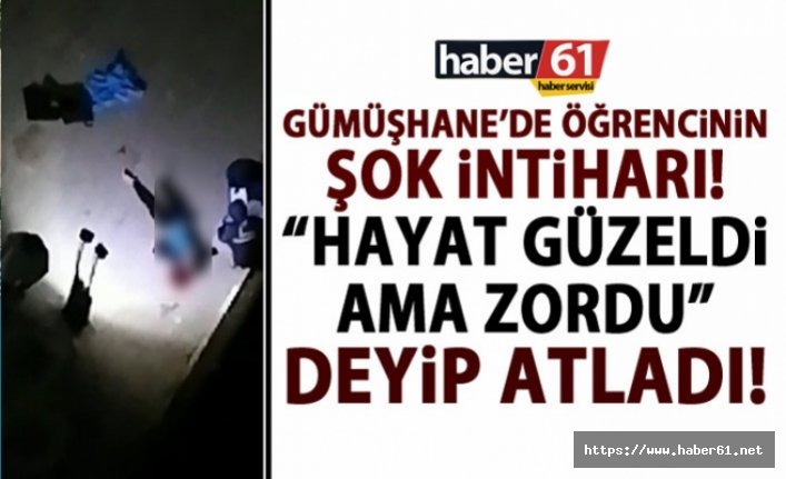 Gümüşhane'de şok eden intihar