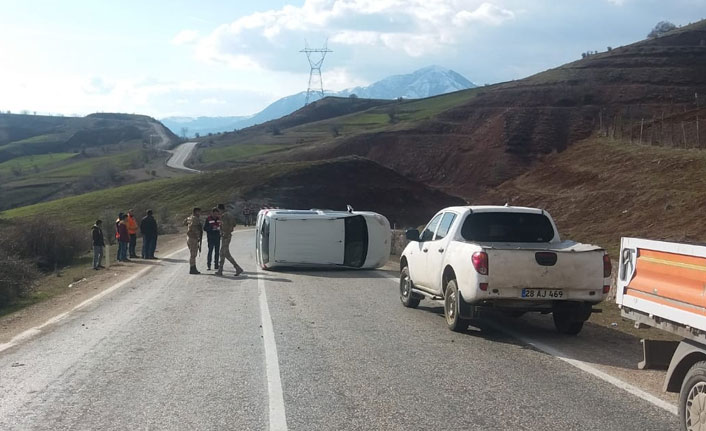 Giresun yolunda kaza 7 yaralı