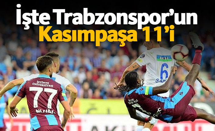 İşte Trabzonspor’un Kasımpaşa 11’i