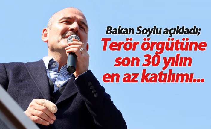 Bakan Soylu açıkladı: Terör örgütüne son 30 yılın en az katılımı 2018'de