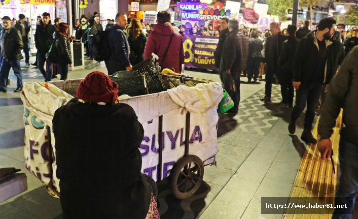 Kadınlar yürüdü o "Ben çalışmak zorundayım" dedi