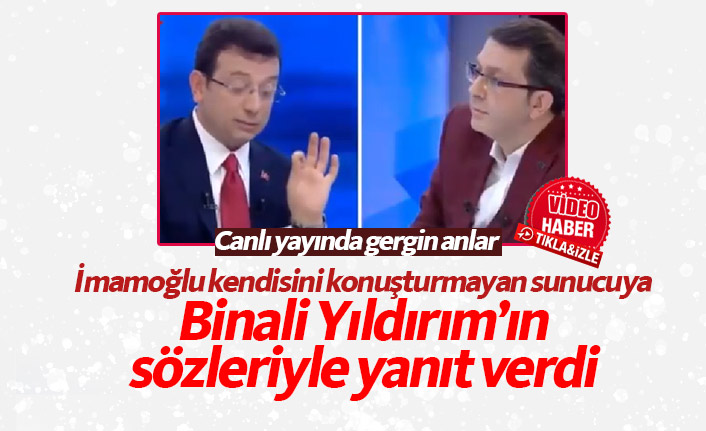 İmamoğlu kendisini konuşturmayan sunucuya böyle yanıt verdi