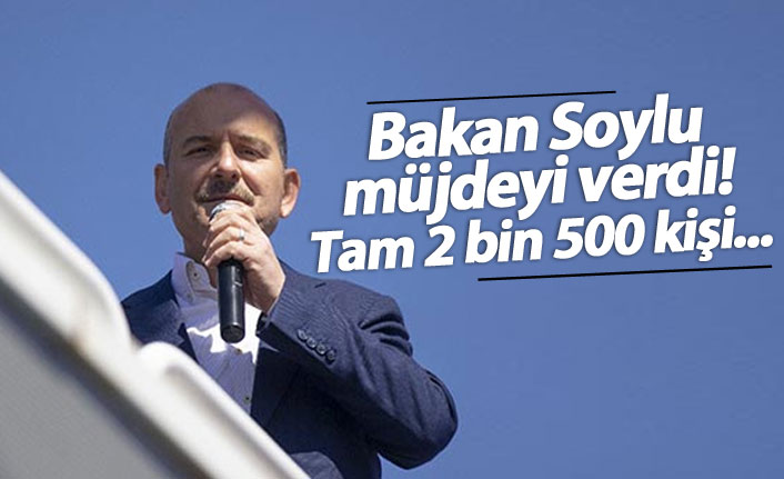 Bakan Soylu'dan müjde