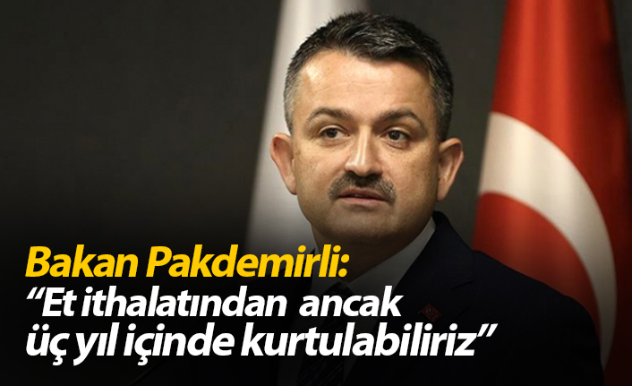 Pakdemirli: "Et ithalatından ancak üç yıl içinde kurtulabiliriz"