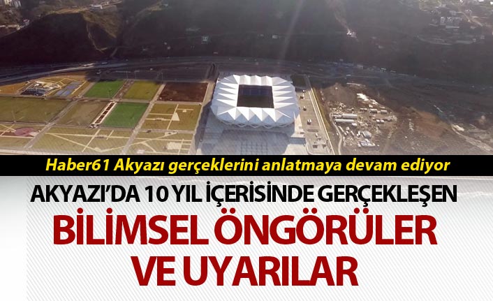 Akyazı’da 10 yıl içerisinde gerçekleşen bilimsel öngörüler ve uyarılar