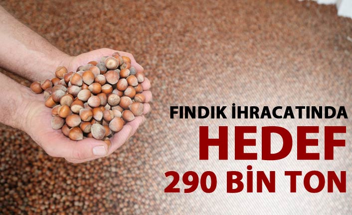 Fındık ihracatında hedef 290 bin ton