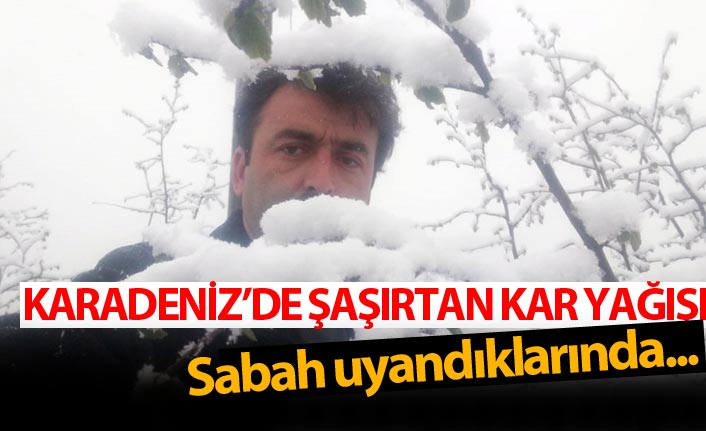 Ordu'da yağan kar şaşırttı!