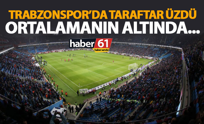 Trabzonspor’da taraftar üzdü! Ortalamanın altında…