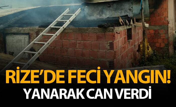 Rize'de feci yangın!