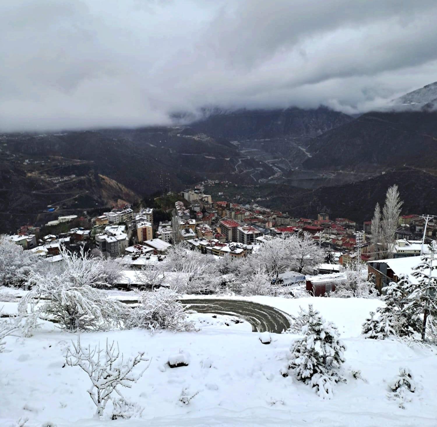 Artvin'de kış geri geldi! Kar etkili oldu