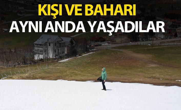 Ordu'da baharda karın tadını çıkardılar