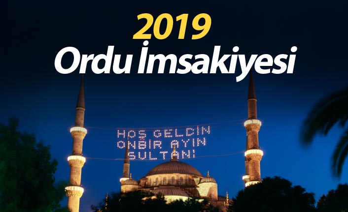 Ordu İmsakiyesi 2019- Ordu iftar saati