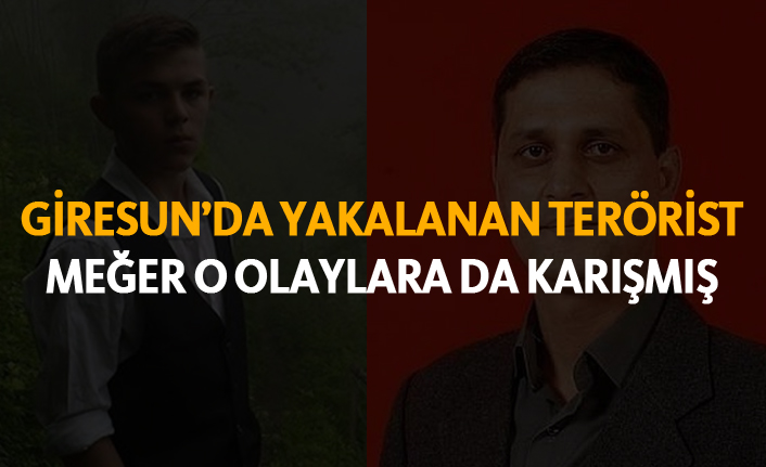 Giresun'da yakalanan terörist meğer o olaylara da karışmış