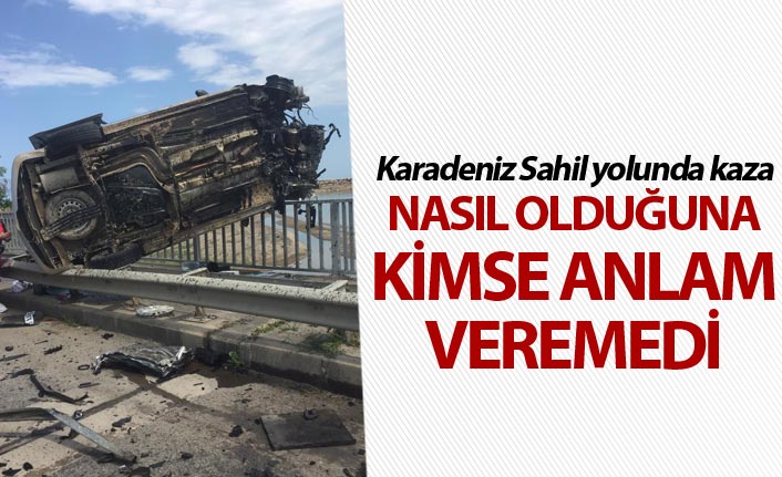 Karadeniz Sahil yolunda kaza - Kimse anlam veremedi