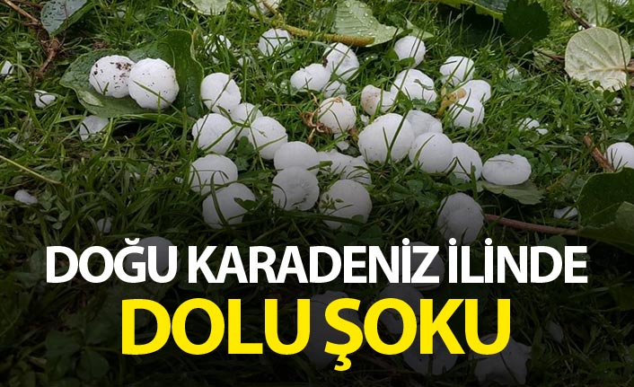 Doğu Karadeniz ilinde dolu şoku - Ceviz büyüklüğünde...