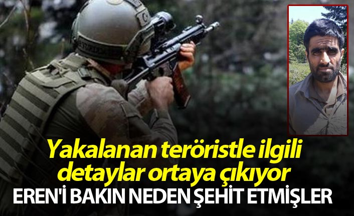 Yakalanan teröristle ilgili detaylar ortaya çıkıyor - Eren'i bakın neden şehit etmişler