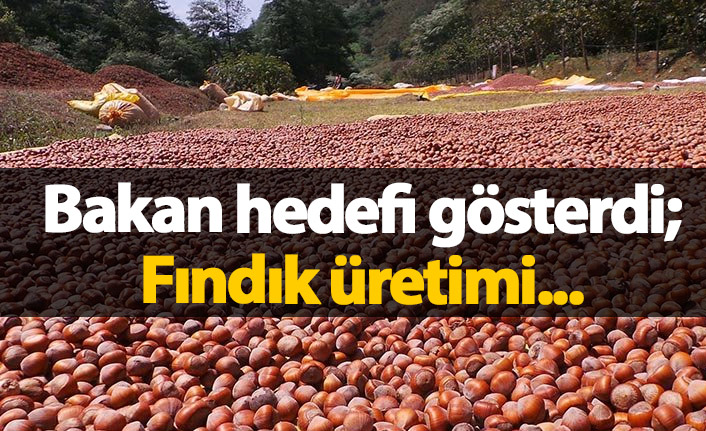 Bakan hedefi gösterdi: Fındıkta hedef...