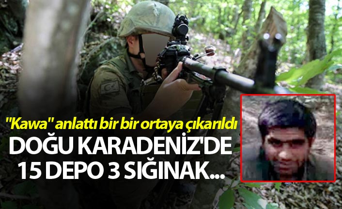 "Kawa" anlattı bir bir ortaya çıkarıldı - Doğu Karadeniz'de 15 depo 3 sığınak...