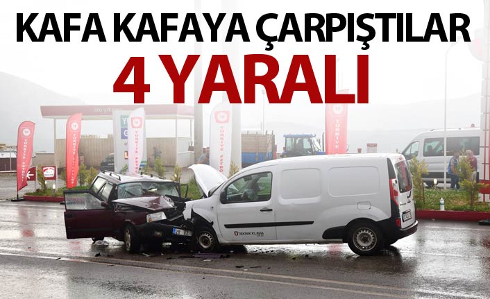 Otomobil ile hafif ticari araç çarpıştı - 4 yaralı