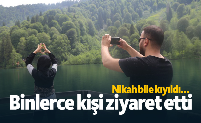 Karadeniz'deki gölü bayramda binlerce kişi ziyaret etti