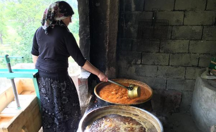 Artvin'de dut pekmezi geleneği sürüyor