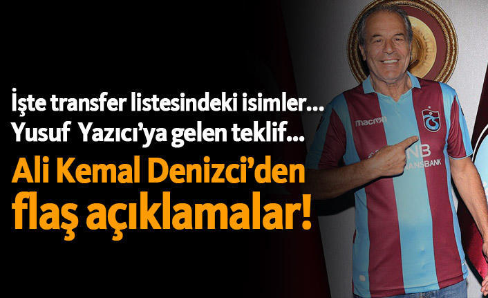 Ali Kemal Denizci'den flaş açıklamalar!