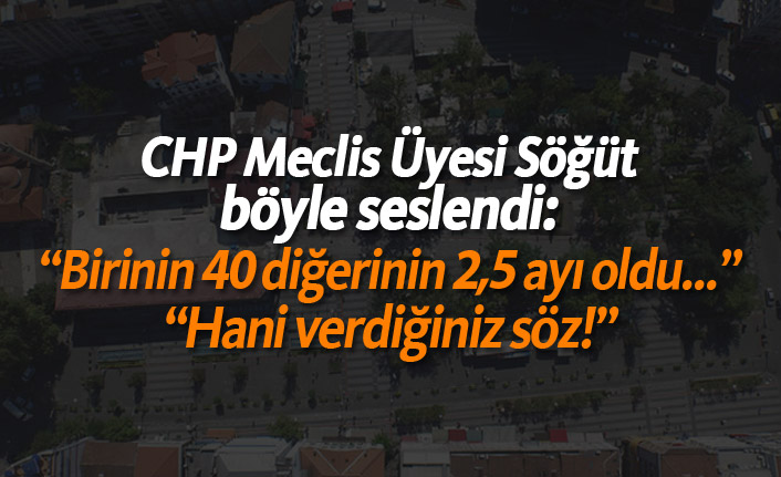 CHP Meclis Üyesi Söğüt: "Hani verdiğiniz söz!"