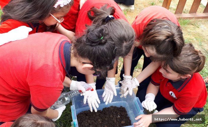 Öğrenciler kendi gübresini kendisi üretiyor