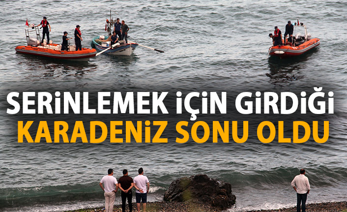 Serinlemek için girdiği deniz sonu oldu