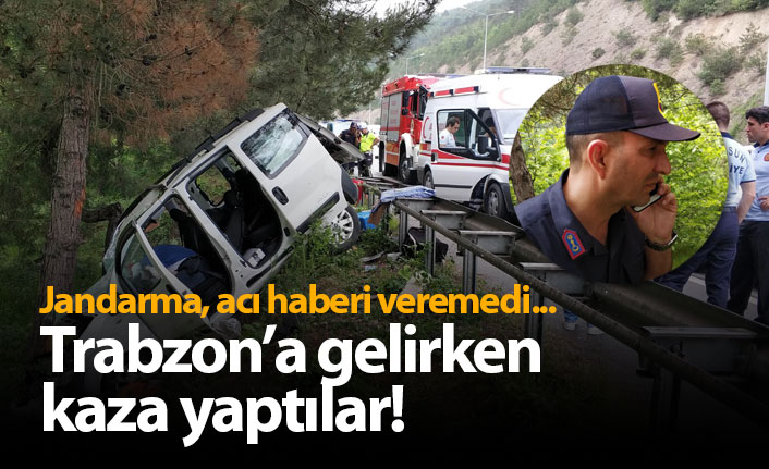 Trabzon'a gelirken kaza yaptılar: 1 Ölü 1 Yaralı