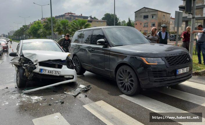 Samsun'un Çarşamba ilçesi Zincirleme kaza ucuz atlatıldı