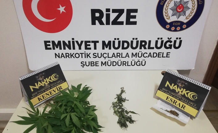 Rize'de uyuşturucu operasyonu, 3 kişi gözaltına alındı. 17 Haziran 2019