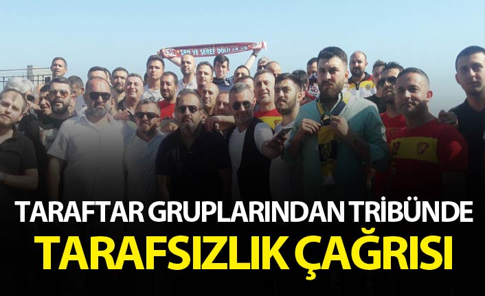 Taraftar gruplarından tribünde tarafsızlık çağrısı